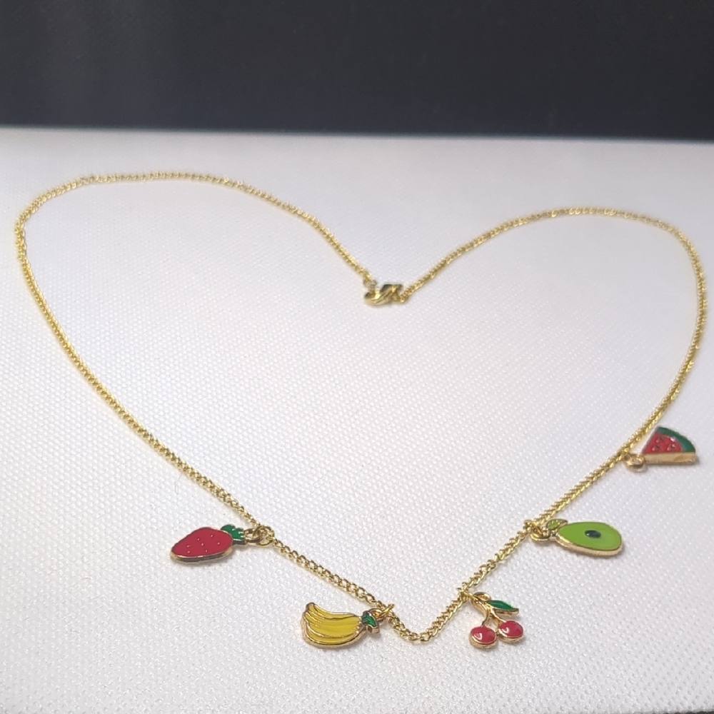 Colorful Fruit Charm Necklace